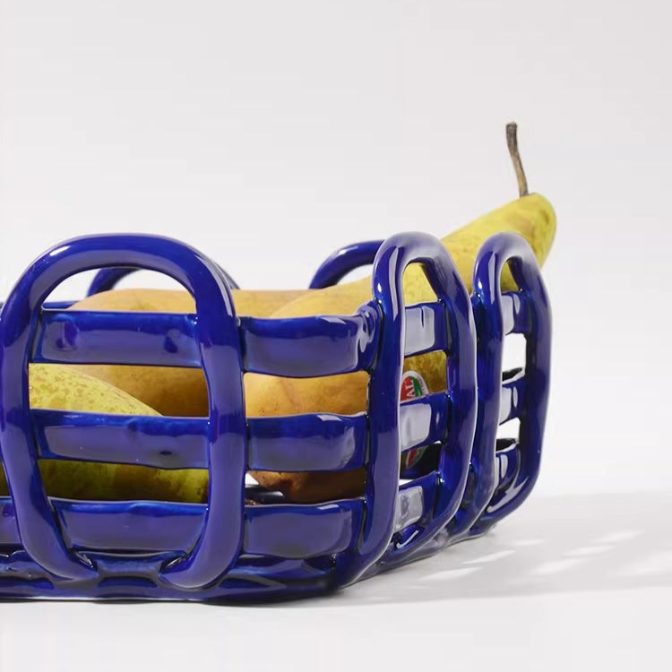 Elegant Handcrafted Ceramic Fruit Display Bowl