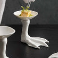 Elegant Ceramic Centerpiece Bowl with Artistic Feet