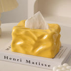 Elegant Ceramic Tissue Holder with Artistic Flair