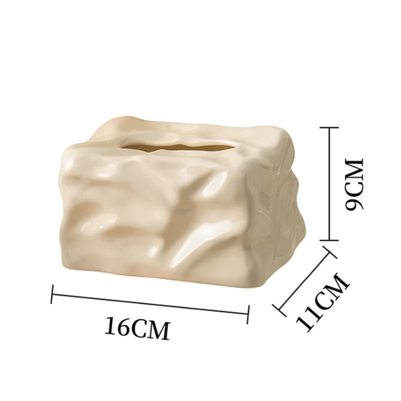 Elegant Ceramic Tissue Holder with Artistic Flair