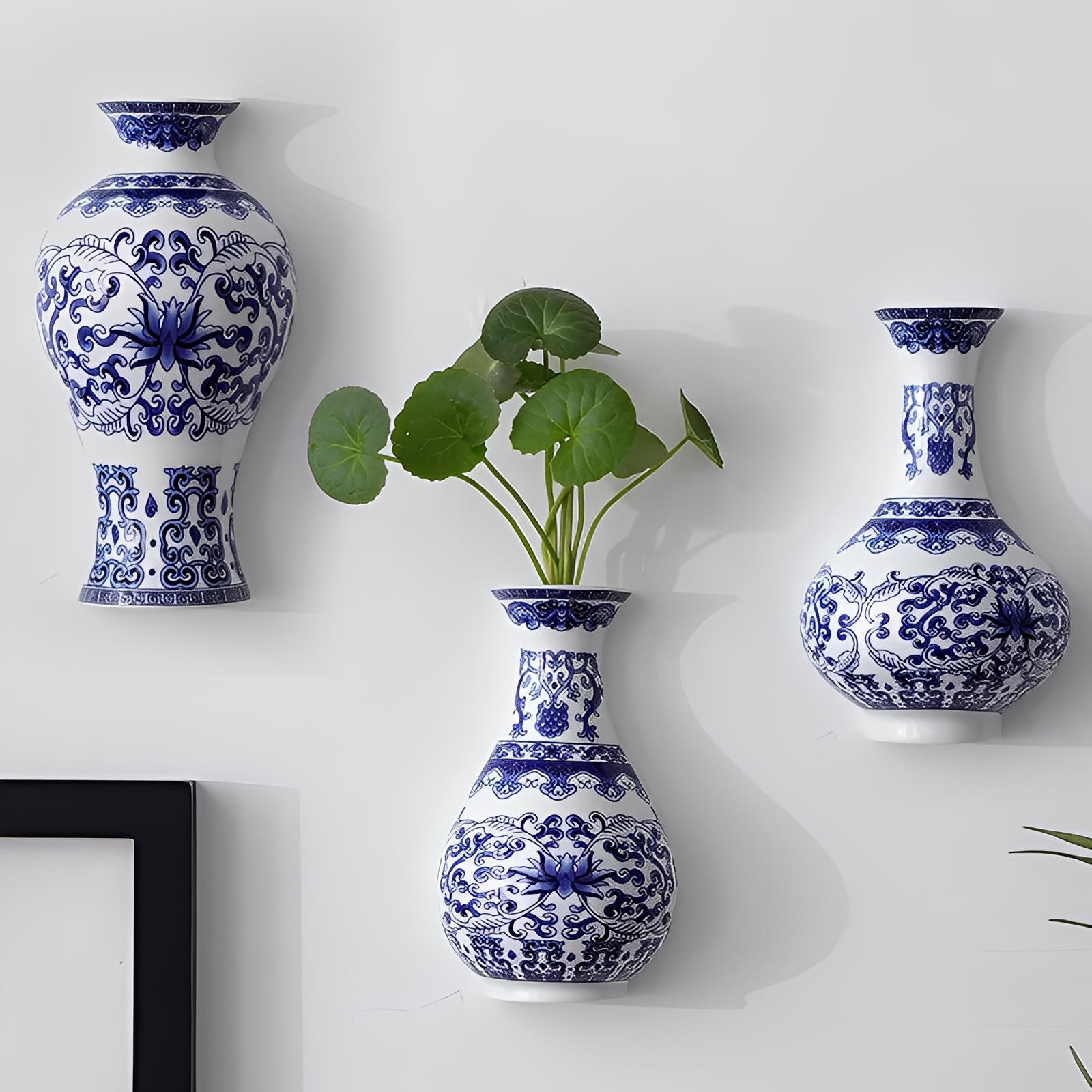 Elegant Wall-Mounted Ceramic Flora Display