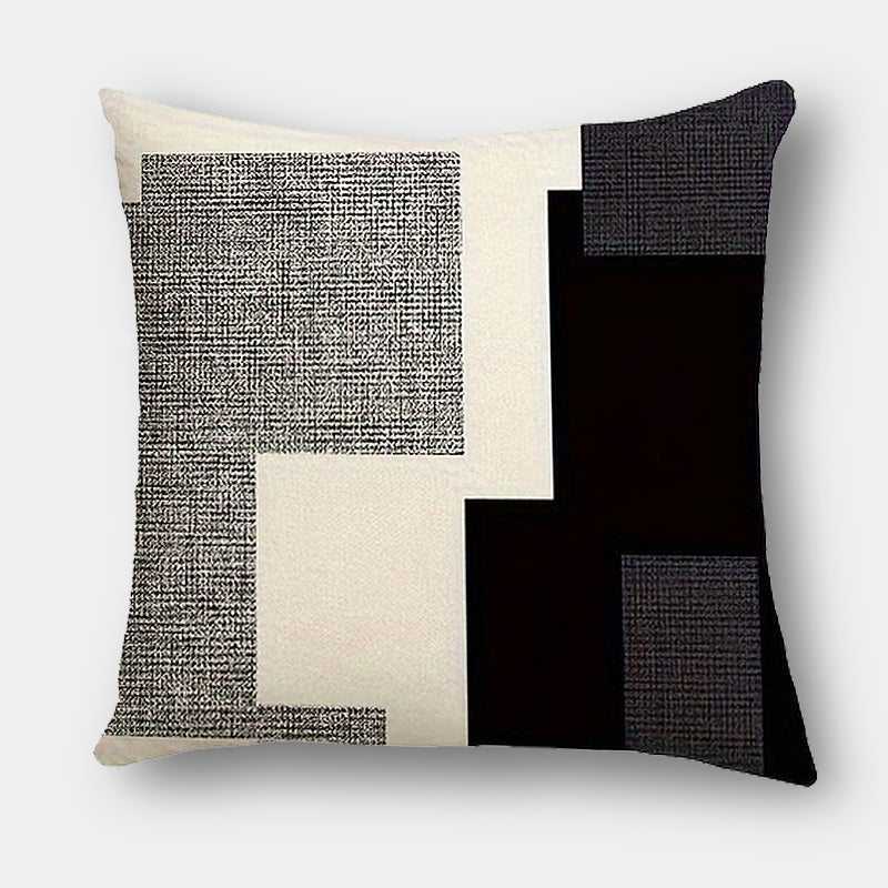 Chic Geometric Cotton-Linen Throw Pillows