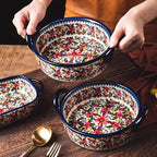 Charming Floral Ceramic Baking Dish Collection