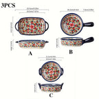 Charming Floral Ceramic Baking Dish Collection