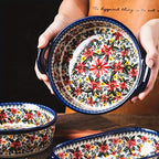 Charming Floral Ceramic Baking Dish Collection