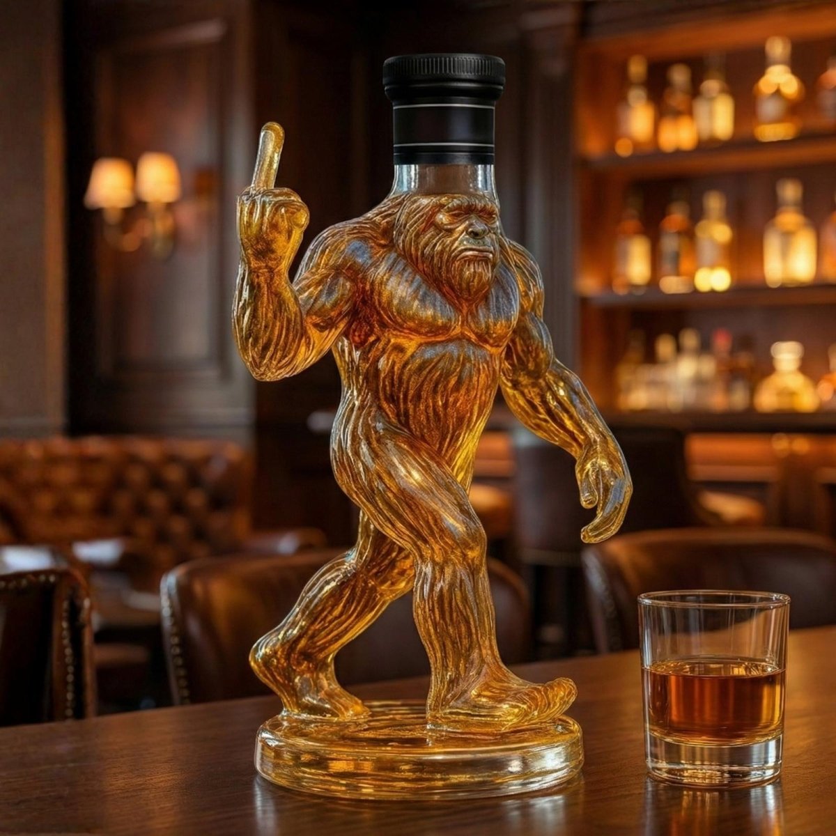 Majestic Glass Sasquatch Spirits Decanter