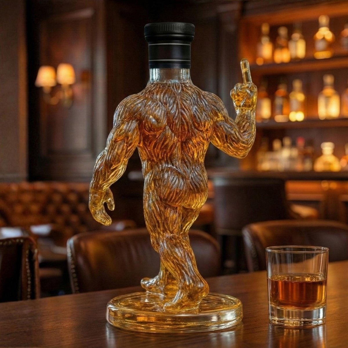 Majestic Glass Sasquatch Spirits Decanter
