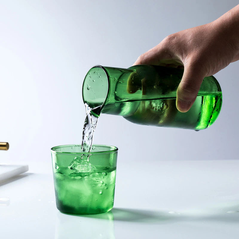 Vibrant Glass Drinkware Set for Home or Office