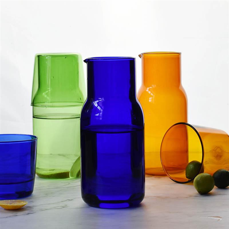Vibrant Glass Drinkware Set for Home or Office