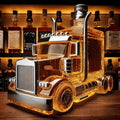 Distinctive Truck-Style Glass Decanter for Spirits