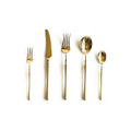 Gilded Elegance Stainless Steel Dining Cutlery Collection