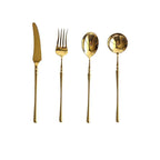 Gilded Elegance Stainless Steel Dining Cutlery Collection