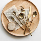 Gilded Elegance Stainless Steel Dining Cutlery Collection
