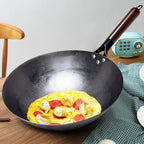 Premium Iron Wok with Ergonomic Wooden Handle