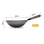 Premium Iron Wok with Ergonomic Wooden Handle