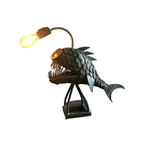 Artful Metal Fish Lamp for Unique Home Illumination