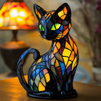 Charming Feline Mosaic Night Light
