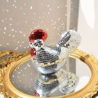 Vibrant Handcrafted Mosaic Rooster Accent Piece
