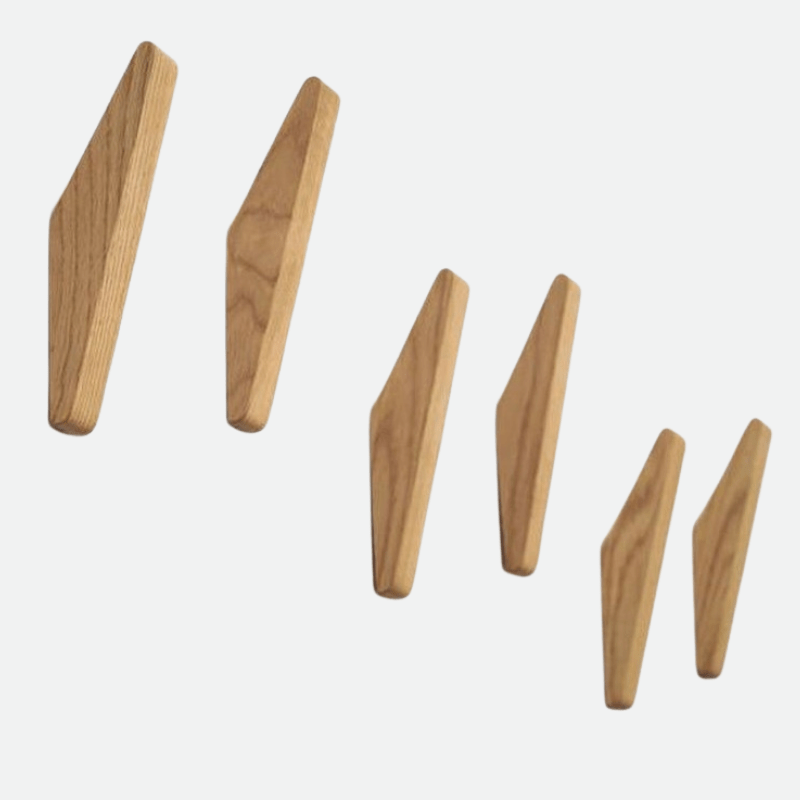 Rustic Charm Natural Wood Wall Hooks for Home Organization
