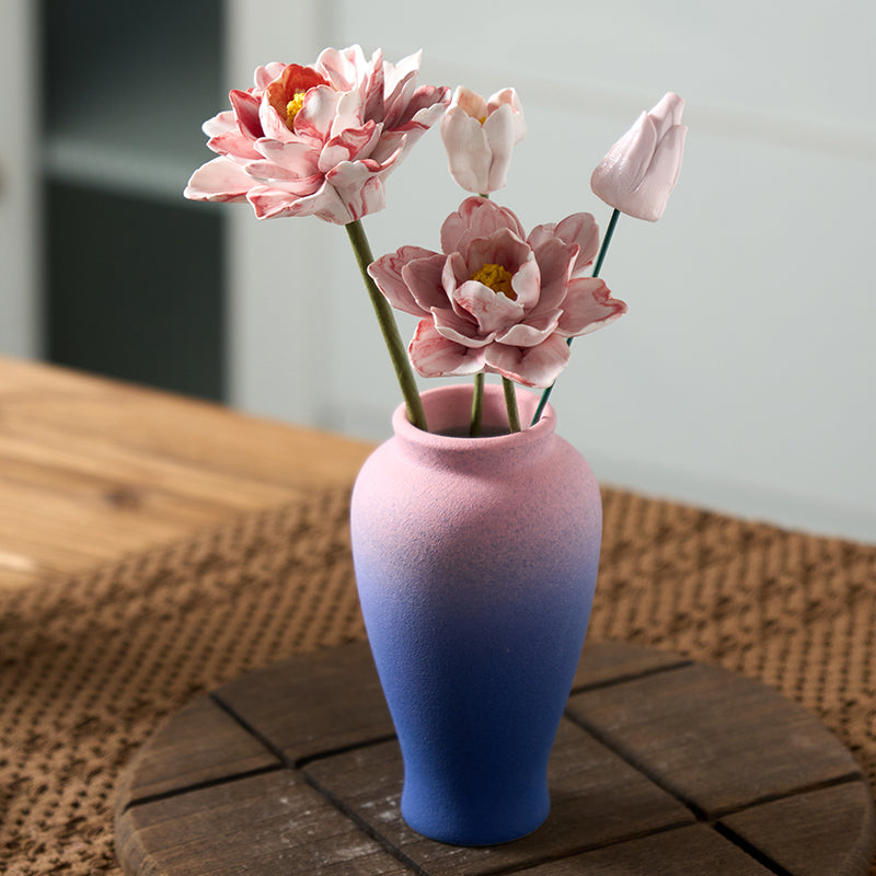 Elegant Porcelain Aroma Diffuser Set with Vase