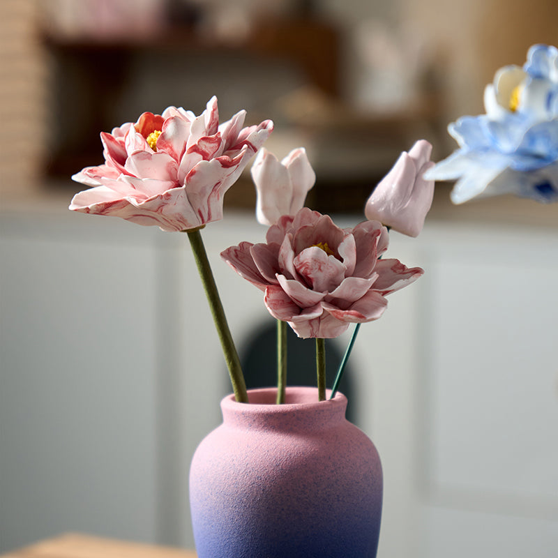 Elegant Porcelain Aroma Diffuser Set with Vase