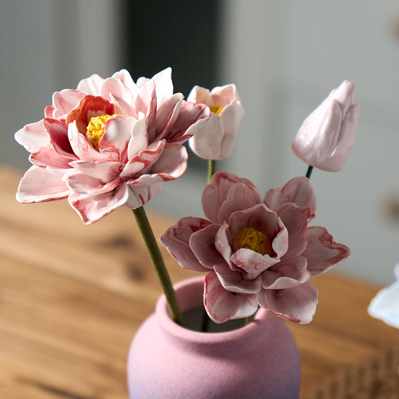 Elegant Porcelain Aroma Diffuser Set with Vase
