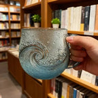 Ocean Wave Inspired Artisan Glass Mug