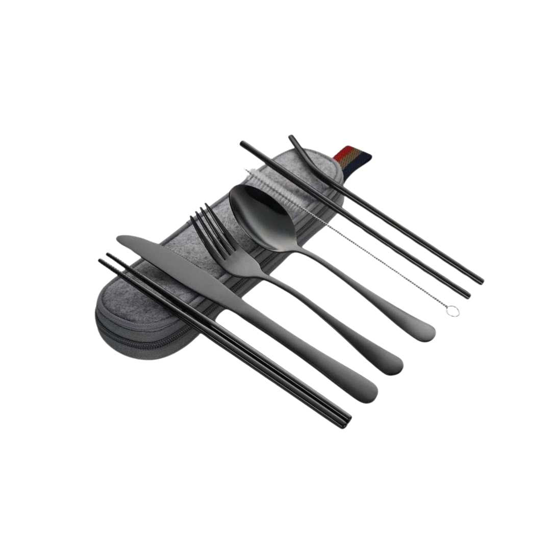 Travel-Friendly Stainless Steel Utensil Set