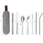 Travel-Friendly Stainless Steel Utensil Set