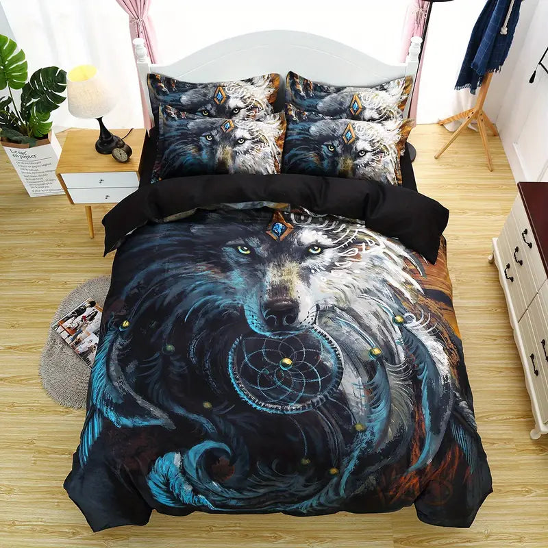 Wild Spirit Wolf-Themed Bedding Collection
