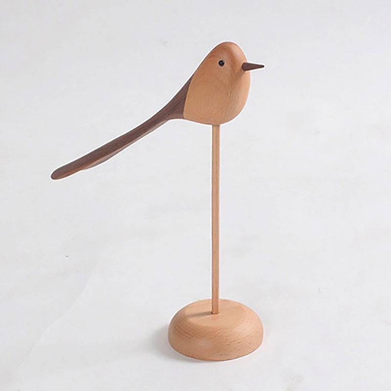 Elegant Handcrafted Wooden Bird Figurines