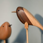 Elegant Handcrafted Wooden Bird Figurines