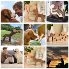 Handcrafted Wooden Canine Bond Sculpture