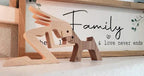 Handcrafted Wooden Canine Bond Sculpture