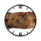 Elegant Silent Wall Clock in Wood – Artistic Home Decoration