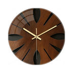 Elegant Silent Wall Clock in Wood – Artistic Home Decoration