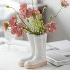 6.69-Inch Decorative Ceramic Boot Vase for Contemporary Home Decor