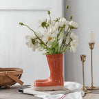 6.69-Inch Decorative Ceramic Boot Vase for Contemporary Home Decor