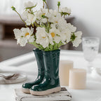 6.69-Inch Decorative Ceramic Boot Vase for Contemporary Home Decor