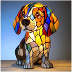 Decorative LED Nightstand Lamp Featuring Dog Breed Designs – Warm Light for Bedroom and Living Room
