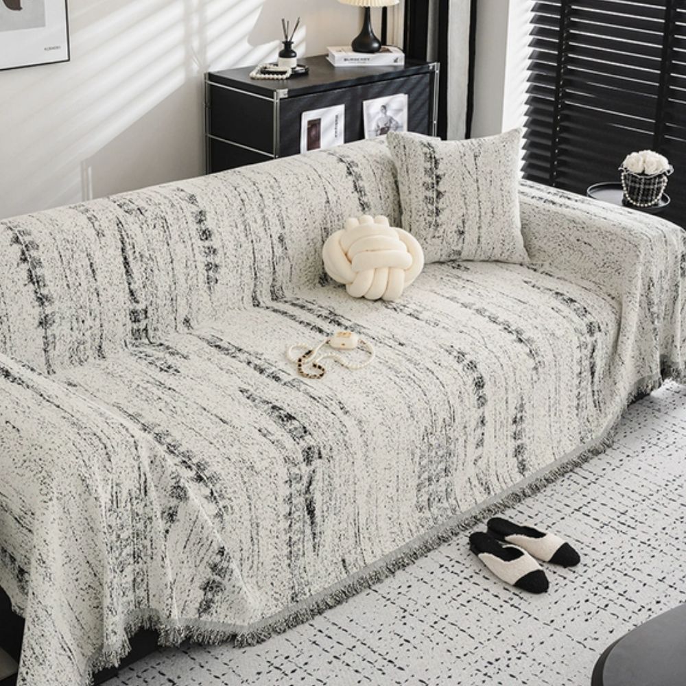 Chenille Sofa Cover for Dogs - Almond Color, Stylish Protection