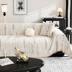 Chenille Sofa Cover for Dogs - Almond Color, Stylish Protection