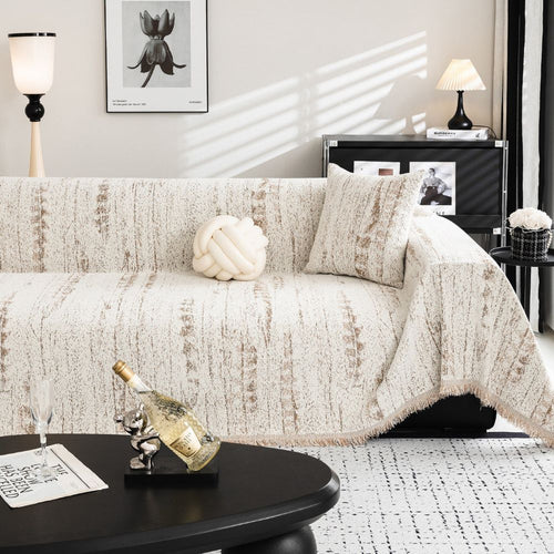 Chenille Sofa Cover for Dogs - Almond Color, Stylish Protection