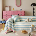 Striped Design Microfiber Sofa Cover - Soft and Comfortable