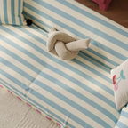 Striped Design Microfiber Sofa Cover - Soft and Comfortable