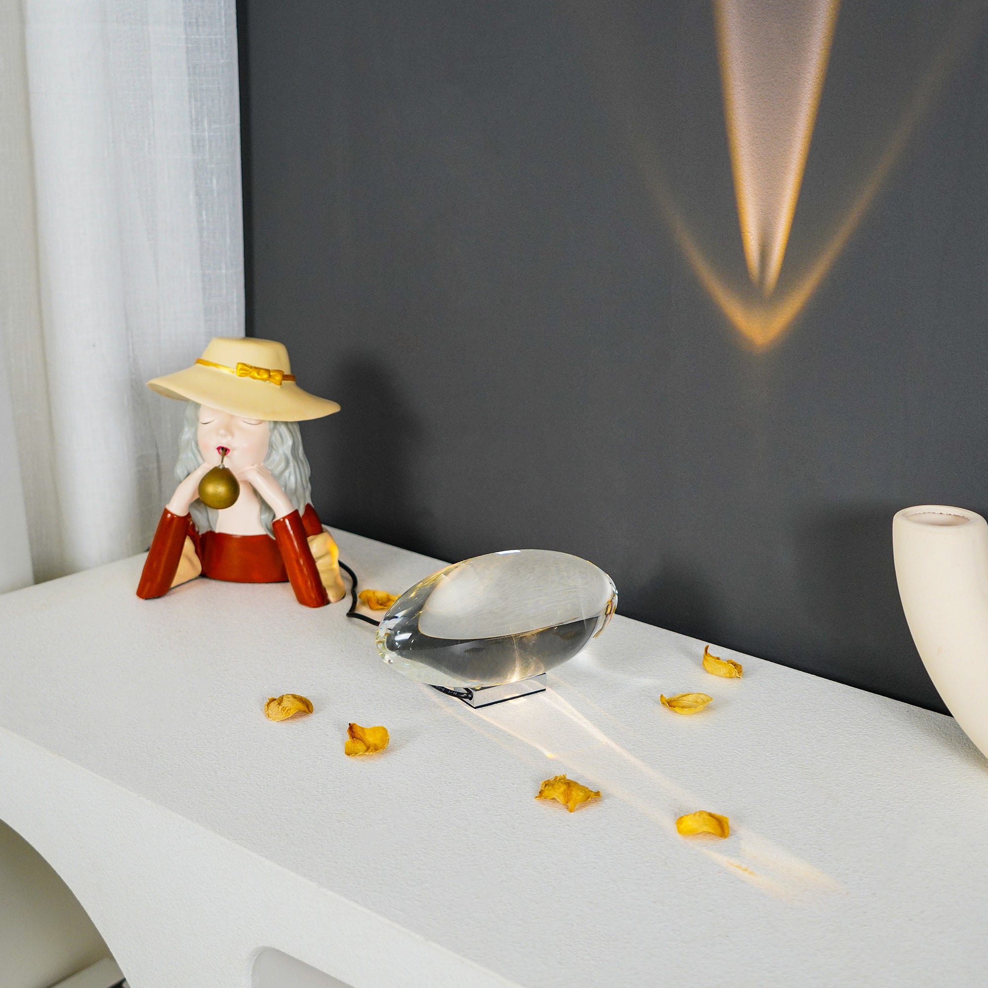 Table Lamp with Crystal Glow for Mood Lighting