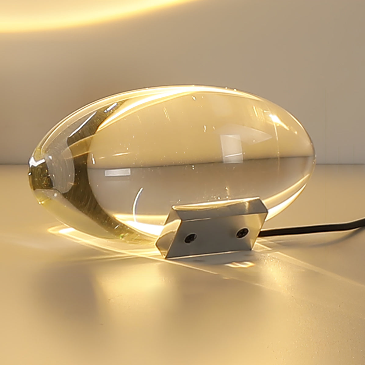 Table Lamp with Crystal Glow for Mood Lighting