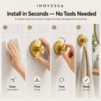 Sleek Stainless Steel Suction Hooks for Effortless Organization
