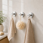 Sleek Stainless Steel Suction Hooks for Effortless Organization