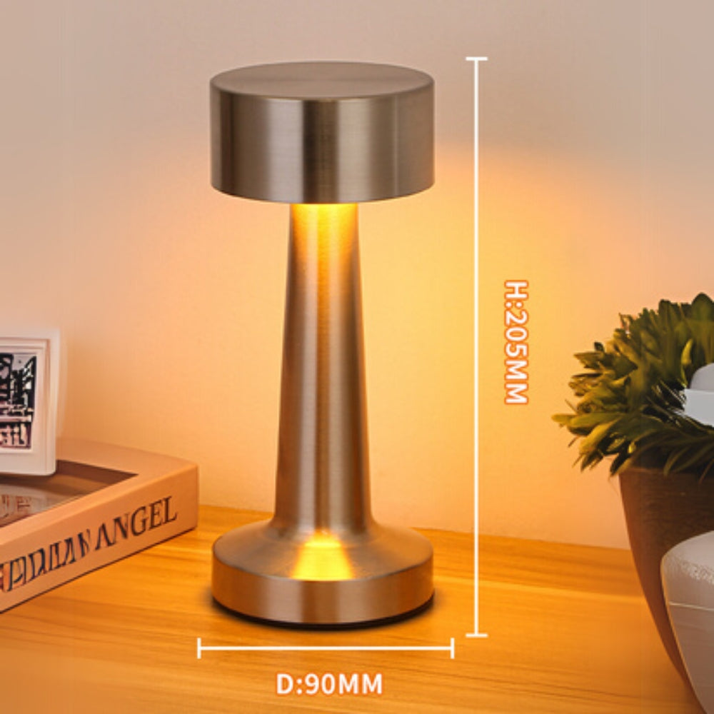 Rechargeable Touch Control Desk Lamp in Aluminum Finish
